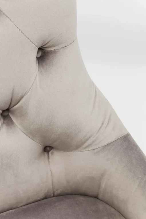 KARE Design Sedia Prince in velluto grigio - KARE> Sedie