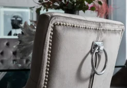 KARE Design Sedia Prince in velluto grigio - KARE></noscript> Sedie