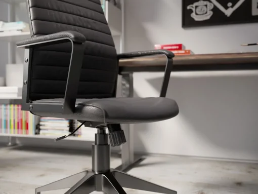 KARE Design SEDIA UFFICIO GIREVOLE LABORA ALTO NERO - KARE> Sedie