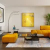 KARE Design Sgabello Belami velluto ambra - KARE> Pouf