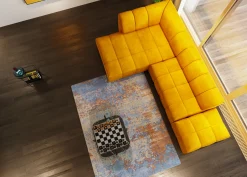 KARE Design Sgabello Belami velluto ambra - KARE></noscript> Pouf