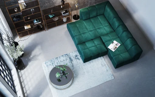 KARE Design Sgabello Belami velluto verde scuro - KARE> Pouf