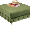 KARE Design Sgabello Bellissima velluto verde 80 - KARE> Pouf