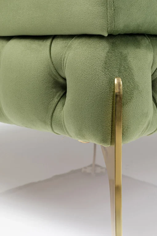 KARE Design Sgabello Bellissima velluto verde 80 - KARE> Pouf