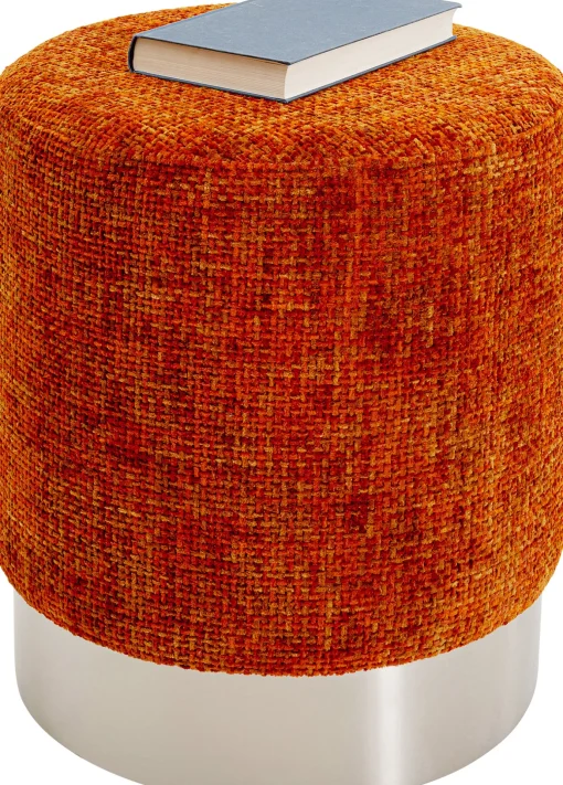 KARE Design Sgabello Berry High Silber arancione Ø39cm - KARE> Pouf