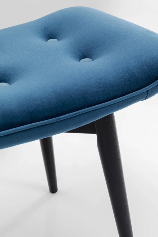 KARE Design Sgabello Black Vicky velluto petrolio 59x37cm - KARE> Sgabello|Pouf