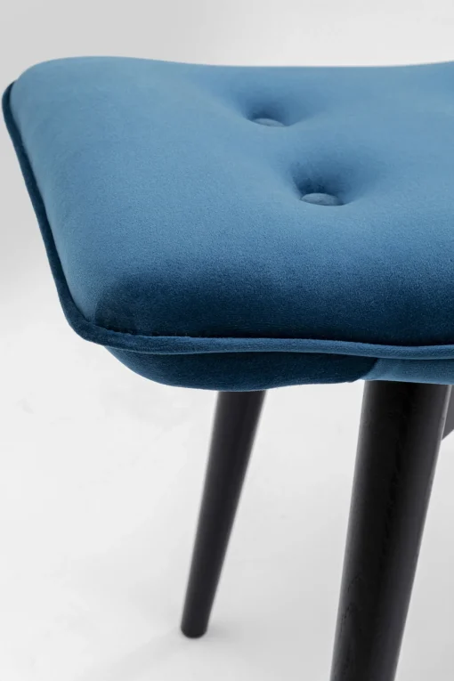 KARE Design Sgabello Black Vicky velluto petrolio 59x37cm - KARE> Sgabello|Pouf