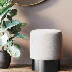 KARE Design Sgabello Cherry crema nero Ø36cm - KARE></noscript> Pouf