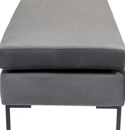KARE Design Sgabello Gianni Velvet grigio nero - KARE></noscript> Pouf
