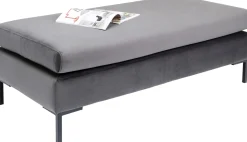 KARE Design Sgabello Gianni Velvet grigio nero - KARE></noscript> Pouf