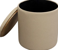 KARE Design Sgabello Venezia Storage Crema Ø40cm - KARE></noscript> Pouf