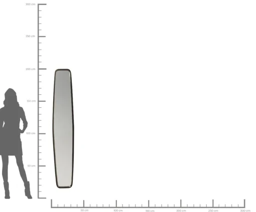 KARE Design SPECCHIO CLIP NERO 32X177CM - KARE> Specchi