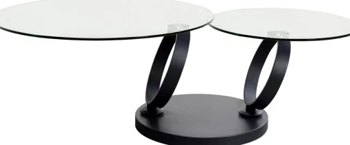 KARE Design Tavolino Beverly Trasparente Nero 132x80cm - KARE> Tavolo Basso