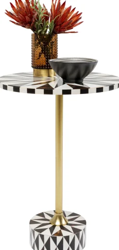 KARE Design Tavolino d appoggio Domero Star nero bianco Ø40cm - KARE> Tavolo Basso