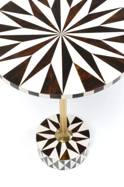 KARE Design Tavolino d appoggio Domero Star nero bianco Ø40cm - KARE></noscript> Tavolo Basso