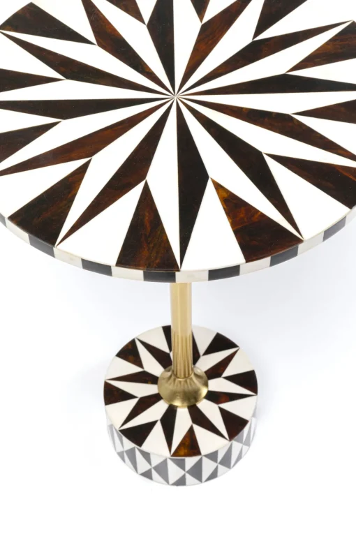 KARE Design Tavolino d appoggio Domero Star nero bianco Ø40cm - KARE> Tavolo Basso