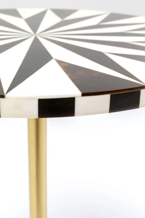 KARE Design Tavolino d appoggio Domero Star nero bianco Ø40cm - KARE> Tavolo Basso