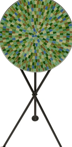 KARE Design Tavolino da caffè Clack Mosaic verde blu Ø35cm - KARE> Tavolo Basso