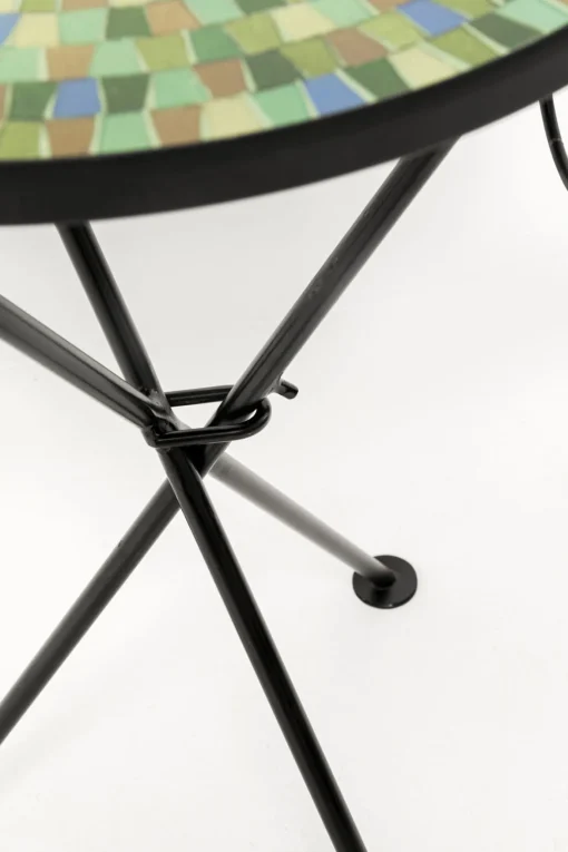 KARE Design Tavolino da caffè Clack Mosaic verde blu Ø35cm - KARE> Tavolo Basso