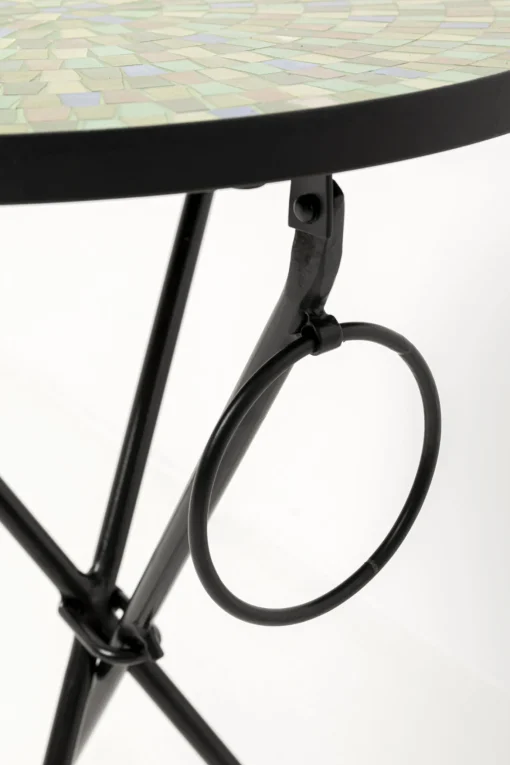KARE Design Tavolino da caffè Clack Mosaic verde blu Ø35cm - KARE> Tavolo Basso