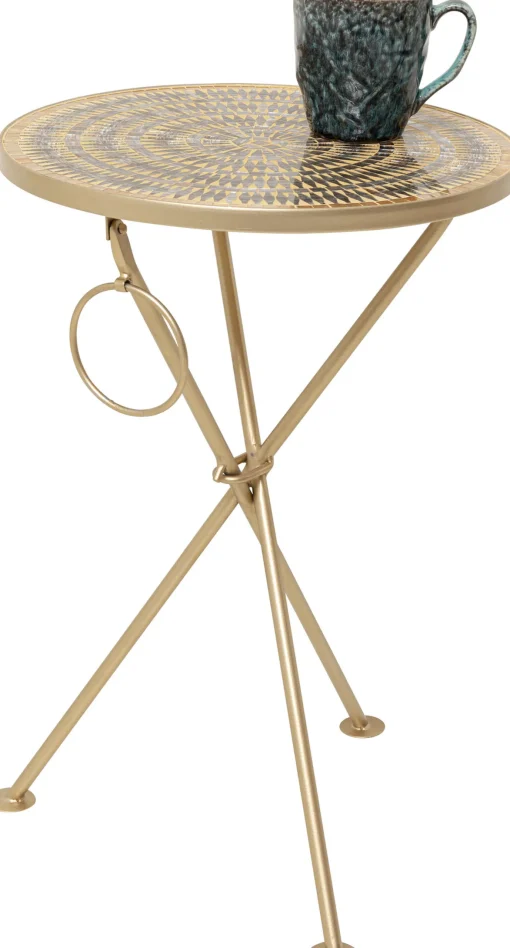 KARE Design Tavolino da caffè Clack Mosaic marrone Ø35cm - KARE> Tavolo Basso