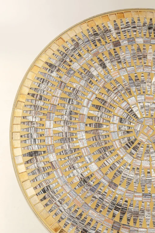 KARE Design Tavolino da caffè Clack Mosaic marrone Ø35cm - KARE> Tavolo Basso