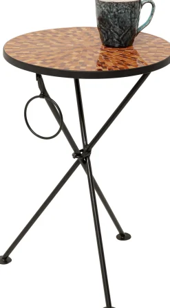 KARE Design Tavolino da caffè Clack Mosaic arancione Ø35cm - KARE> Tavolo Basso