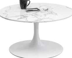 KARE Design Tavolino da caffé da salotto Schickeria Marmo Bianco Ø80cm - KARE></noscript> Tavolo Basso