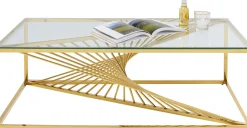 KARE Design TAVOLINO DA CAFFÈ LASER ORO 120X60 - KARE> Tavolo Basso