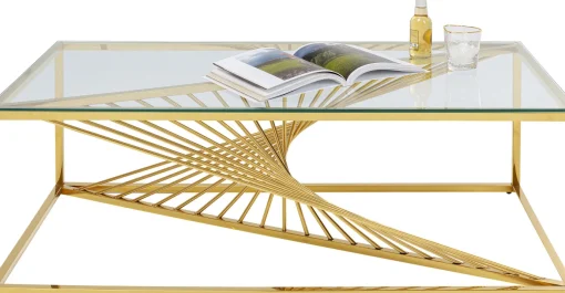 KARE Design TAVOLINO DA CAFFÈ LASER ORO 120X60 - KARE> Tavolo Basso