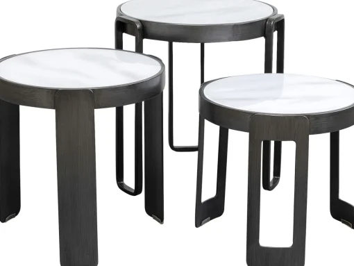 KARE Design Tavolino da caffè Perelli nero (3/Set) - KARE> Tavolo Basso