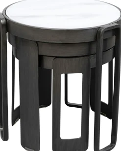 KARE Design Tavolino da caffè Perelli nero (3/Set) - KARE> Tavolo Basso