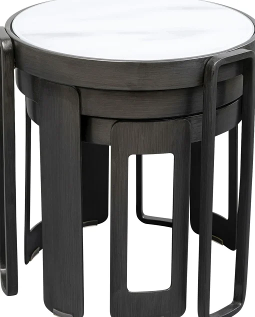 KARE Design Tavolino da caffè Perelli nero (3/Set) - KARE> Tavolo Basso