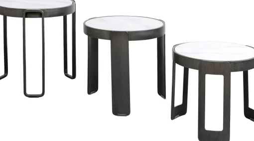 KARE Design Tavolino da caffè Perelli nero (3/Set) - KARE> Tavolo Basso