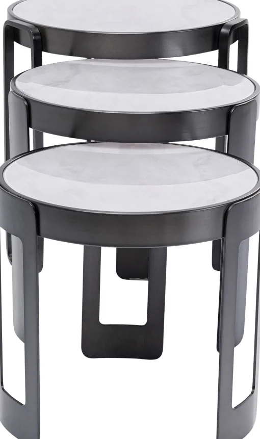KARE Design Tavolino da caffè Perelli nero (3/Set) - KARE> Tavolo Basso