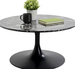 KARE Design Tavolino da caffé Schickeria Marmo Nero Ø80cm - KARE> Tavolo Basso