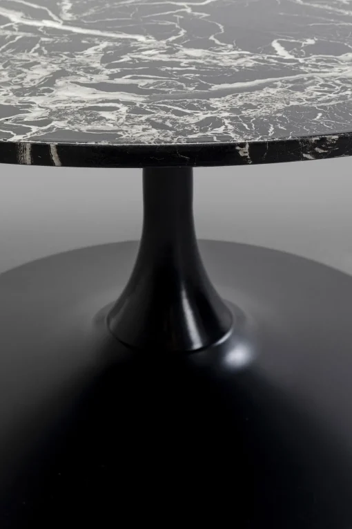 KARE Design Tavolino da caffé Schickeria Marmo Nero Ø80cm - KARE> Tavolo Basso