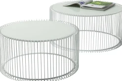 KARE Design TAVOLINO DA CAFFÈ WIRE BIANCO (2/SET) - KARE></noscript> Tavolo Basso