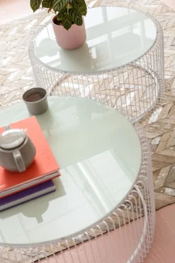 KARE Design TAVOLINO DA CAFFÈ WIRE BIANCO (2/SET) - KARE></noscript> Tavolo Basso