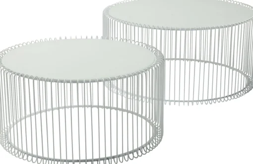 KARE Design TAVOLINO DA CAFFÈ WIRE BIANCO (2/SET) - KARE> Tavolo Basso
