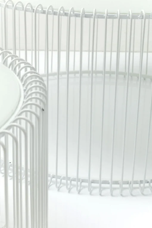 KARE Design TAVOLINO DA CAFFÈ WIRE BIANCO (2/SET) - KARE> Tavolo Basso
