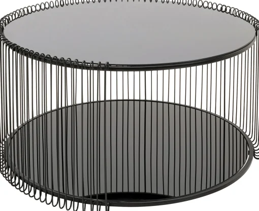 KARE Design Tavolino da caffè Wire Double nero Ø80cm - KARE> Tavolo Basso