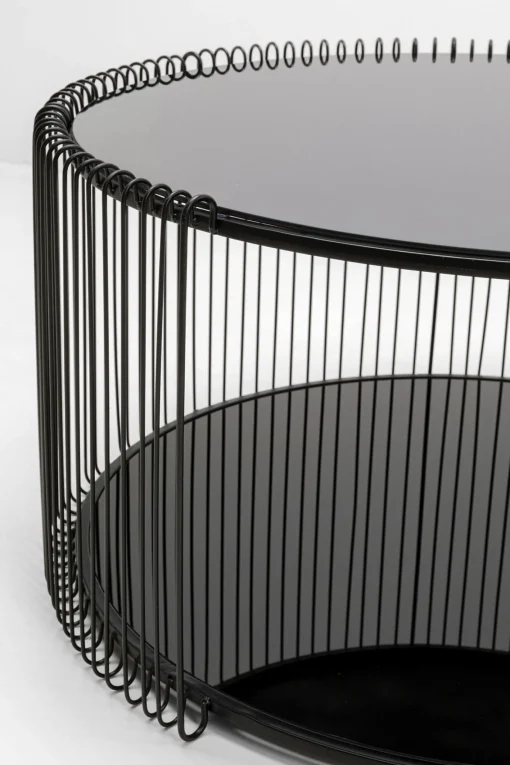 KARE Design Tavolino da caffè Wire Double nero Ø80cm - KARE> Tavolo Basso