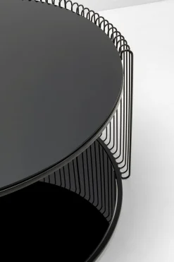 KARE Design Tavolino da caffè Wire Double nero Ø80cm - KARE></noscript> Tavolo Basso