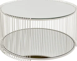 KARE Design Tavolino da caffè Wire Double Greige Ø80cm - KARE> Tavolo Basso