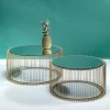 KARE Design TAVOLINO DA CAFFÈ WIRE OTTONE (2/SET) - KARE> Tavolo Basso