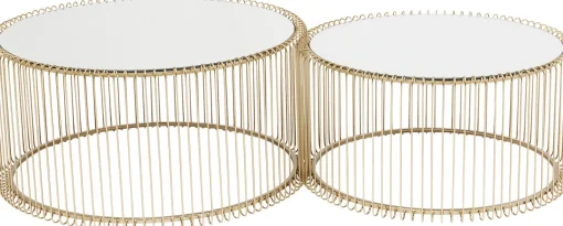 KARE Design TAVOLINO DA CAFFÈ WIRE OTTONE (2/SET) - KARE> Tavolo Basso