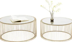 KARE Design TAVOLINO DA CAFFÈ WIRE OTTONE (2/SET) - KARE></noscript> Tavolo Basso