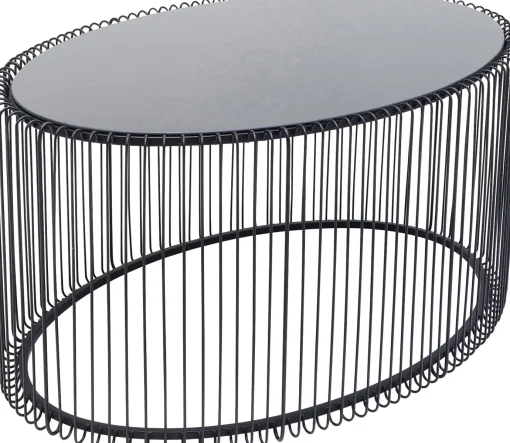 KARE Design TAVOLINO DA CAFFÈ WIRE UNO NERO 60X90CM - KARE> Tavolo Basso