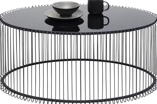 KARE Design TAVOLINO DA CAFFÈ WIRE UNO NERO 60X90CM - KARE> Tavolo Basso